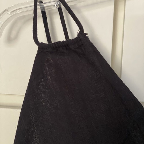 Bershka Boho crop top, black, size M