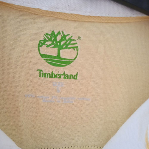 Timberland polo shirt like new, white and yellow, size S