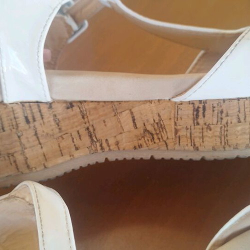 White platform sandals used, size 40, 5cm heel