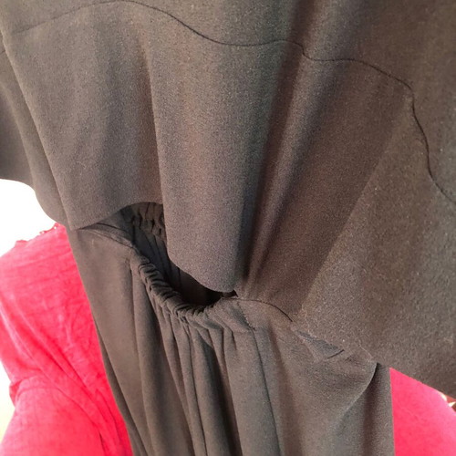 Asos black dress used with back opening and Japanese design