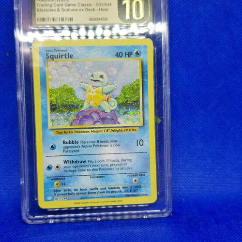 Squirtle Pokemon card pristine 10, 2023 classic