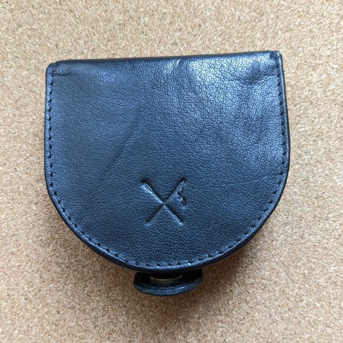 Leather wallet for coins new, black
