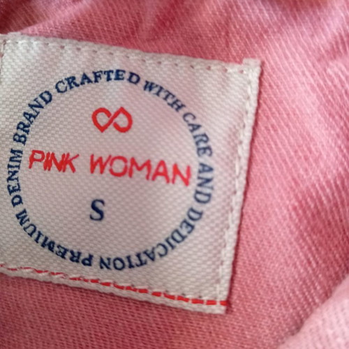 Jean jacket like new, pink, size S