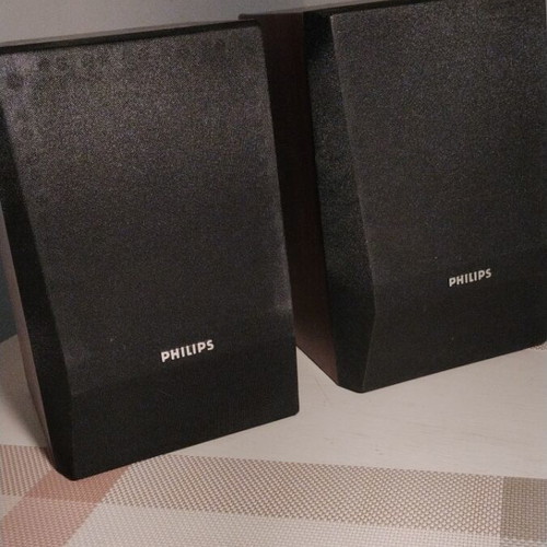 Philips MCM204 speakers like new, bookshelf 4 Ohm