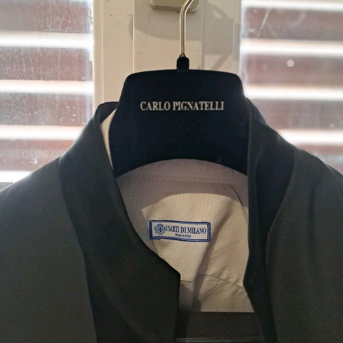 Italian Carlo Pignatelli groom suit like new with shirt, tie and belt