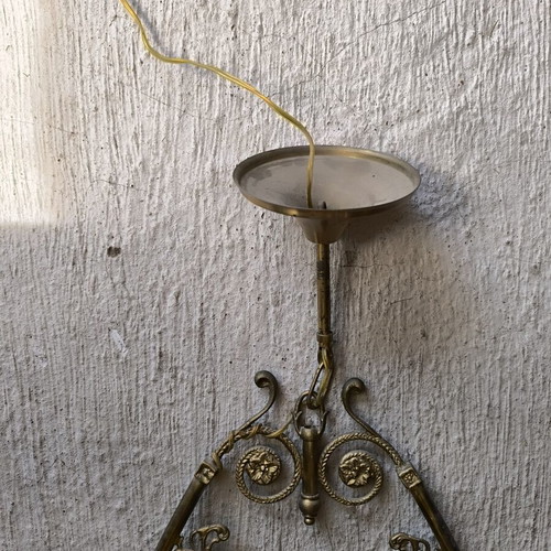 Vintage brass ceiling pendant light like new