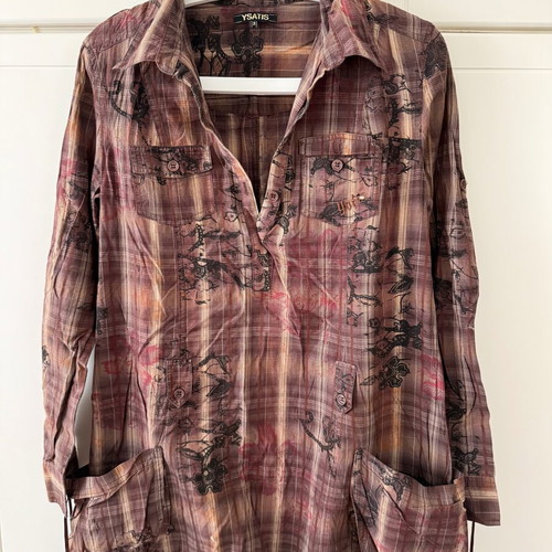 Ysatis brown shirt used with pockets size M
