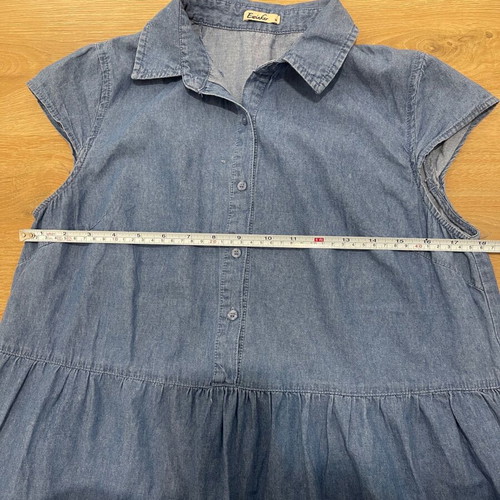 Denim dress size M like new, blue