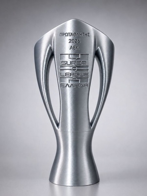 Τρόπαιο ΑΕΚ Super League 2026 καινούργιο, 35 εκ. 3D printed συλλεκτικό