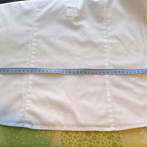 White cotton shirt XL used, 3/4 sleeve with ruffles
