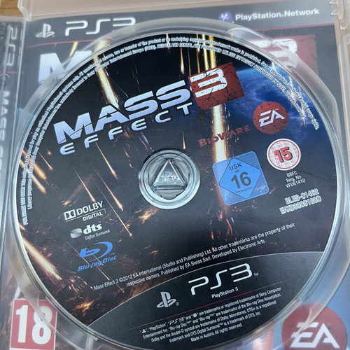 Mass Effect 3 PS3 game used, complete with booklet