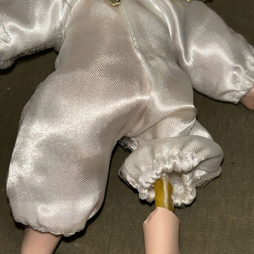 Venetian Carnival Porcelain Jester Dolls Set used, vintage