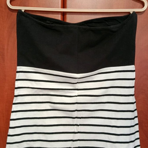 Esmara strapless women's blouse like new, black and white, size M
