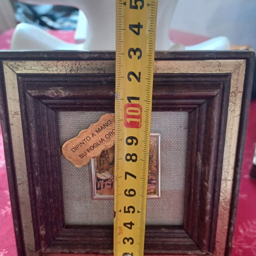 Handmade painting on gold leaf with certificate like new