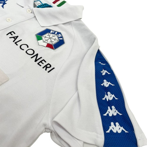 Kappa x FISI Audi men's polo shirt like new, white and blue, size L