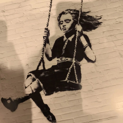 Banksy Girl On Swing print like new