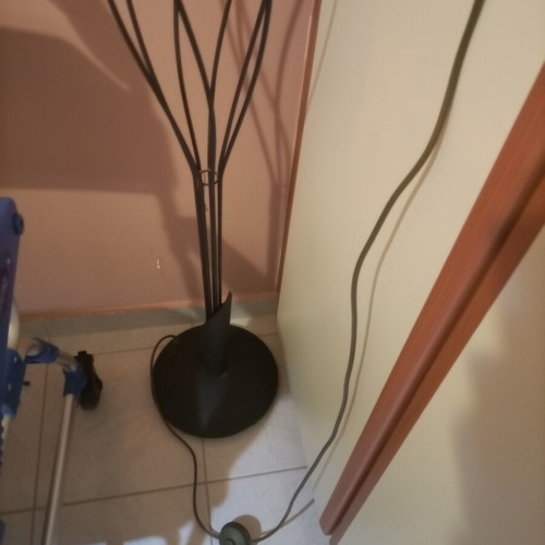 Floor lamp used, iron, dark color, height about 1.60 m
