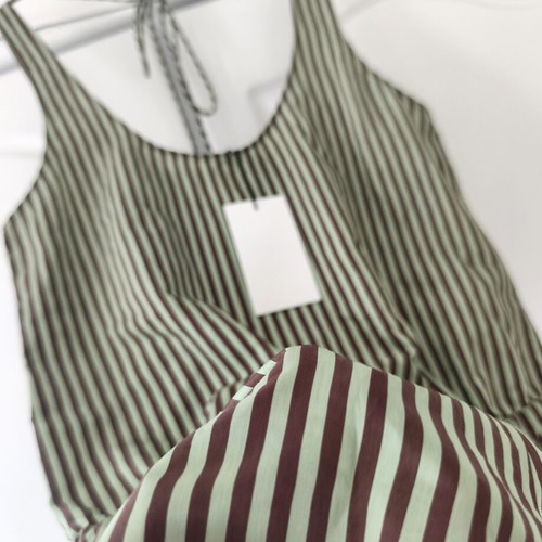 Zara striped green and brown playsuit size M, new