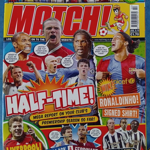 Match Football Magazine issue 9-15/1/2007 like new with Newcastle posters