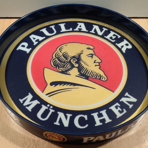 Paulaner Beer Promotional Plastic Non-Slip Serving Tray used