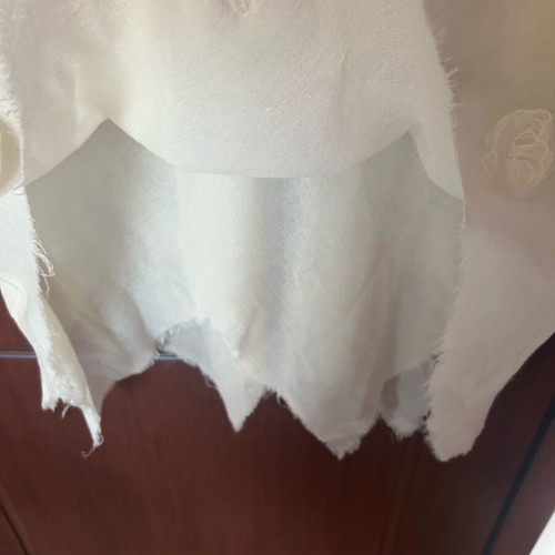 Long asymmetrical skirt Small like new, white and beige