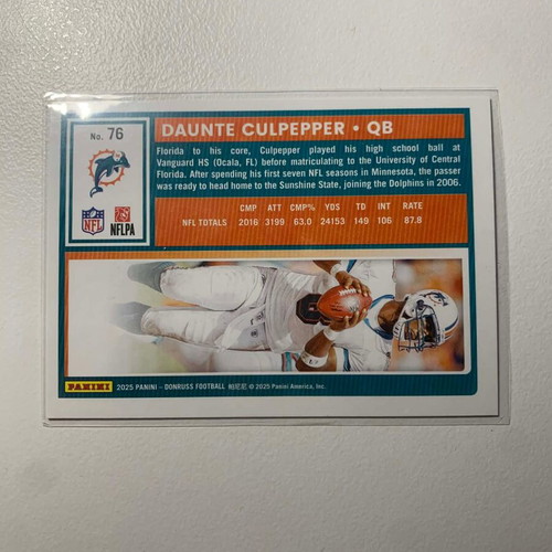 2025 Panini Donruss Optic Daunte Culpepper Red card new