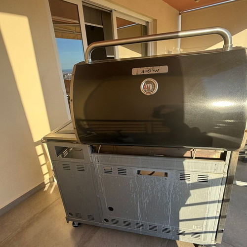 Mr Grill Me barbecue refurbished with hood and rotisserie