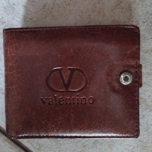 Valentino vintage leather wallet used, brown