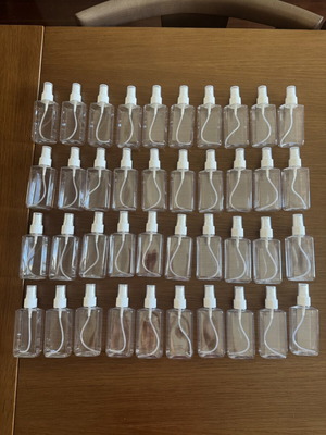 Plastic perfume bottles 110 ml new, pack of 40