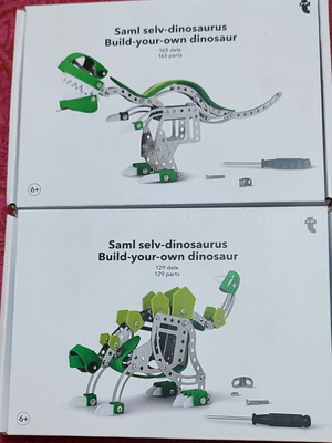 Saml selv-dinosaurus κιτ κατασκευής δεινόσαυρου, 165 και 129 τεμάχια