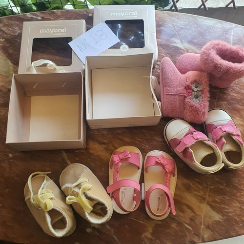 Baby shoes size 18 new, set of 4 pairs