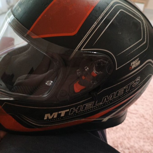 MT Trace helmet used with some paint wear