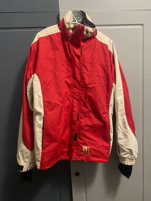 Windbreaker jacket used, red, size M