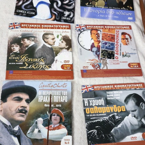 Collection of 78 new DVDs movies, western, Poirot, classic cinema