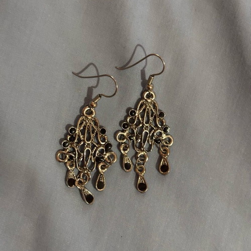 Gianniotika earrings made of steel like new, black and silver