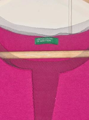 Μπλούζα Benetton Y2K vintage ροζ medium-large σαν καινούργια