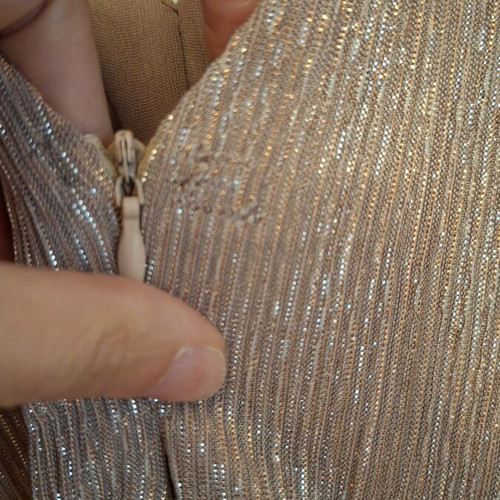 Abiyefon Maxi Dress size 40 like new, rose gold shimmer