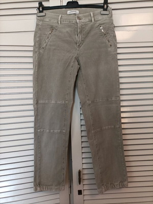 Zara women's jeans S used, green olive-khaki