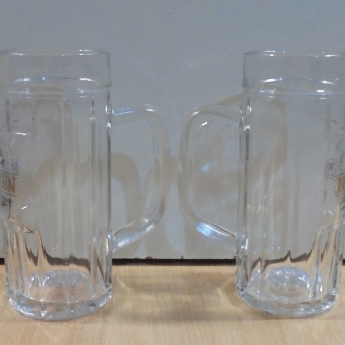 Holsten beer two used promotional glass mugs 0.25l