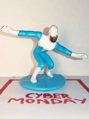 Ψύκτρας φιγούρα Frozone από Incredibles 2,5x3 cm