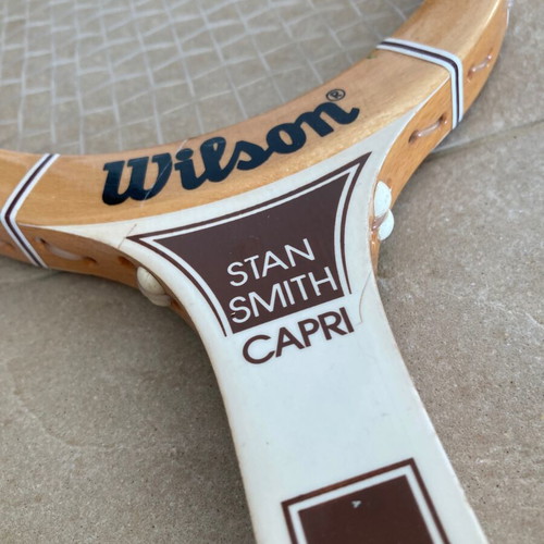 Wilson Stan Smith Capri vintage wooden tennis racket 1970s