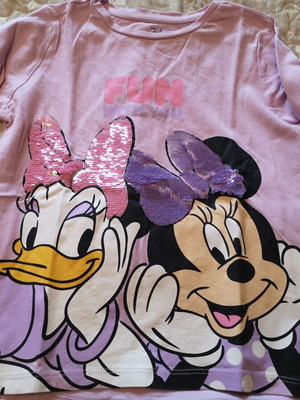 Sinsay Disney girls' t-shirt 122 cm used, purple
