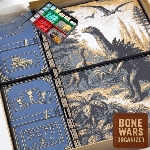 Bone Wars Board Game Organizer 3D Printed for Sleeved Cards