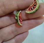 Mango Watermelon Stud Earrings New, Summertime Style