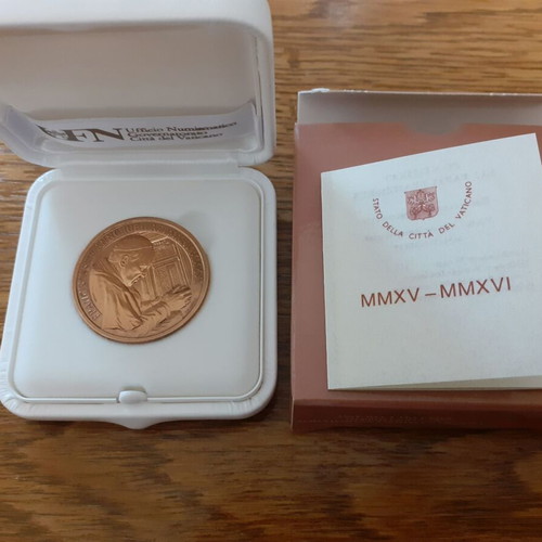 Vatican Medallion official bronze, new, Holy Year of Mercy 2015-2016