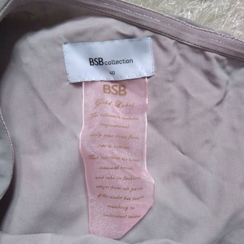 BSB one-shoulder top like new, gray with silver sequins, size 40