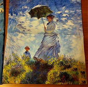 Υφασμάτινη τσάντα shopper "Γυναίκα με ομπρέλα" Κλοντ Μονέ  (Woman with a Parasol/ Claude Monet )