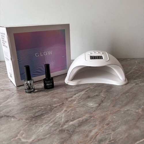 Nail lamp new with primer and polishes
