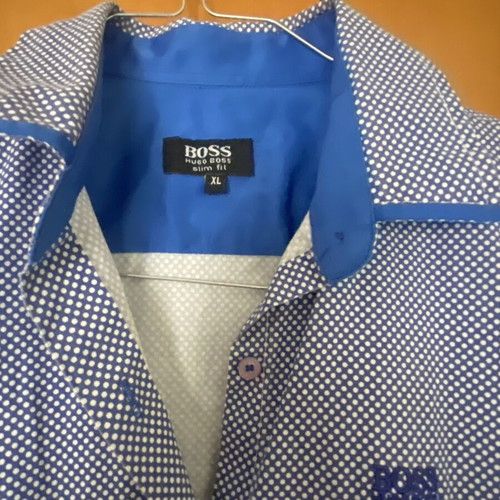 Boss blue slim fit shirt, XL size