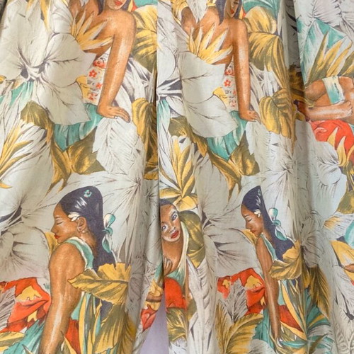 Vintage zip culottes used, colorful, sizes L and XL